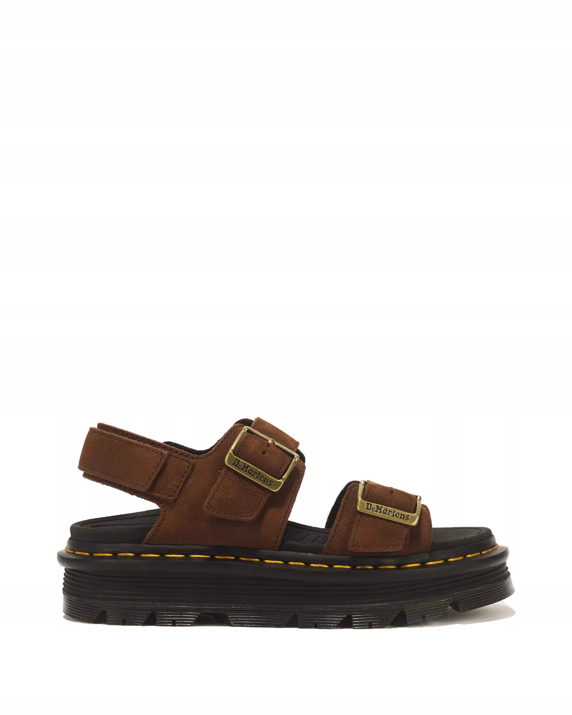 Dr. Martens Zebzag Nubuck 42853200 Sandały Skórzane Brązowe rozmiar 37