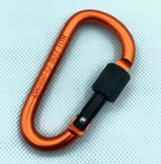 ALUMINIOWY KARABIŃCZYK ZACZEP METALOWY D-RING TURYSTYCZNY HAK - obrazek 3
