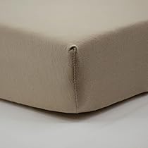 BabyCalin prześcieradło z gumką 70 x 140 x 17 cm, kolor taupe, OEKO-TEX