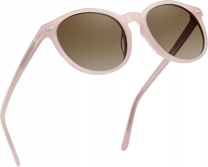 DUCO Damskie Okulary Polaryzacyjne Retro Okrągłe UV400 DC1230
