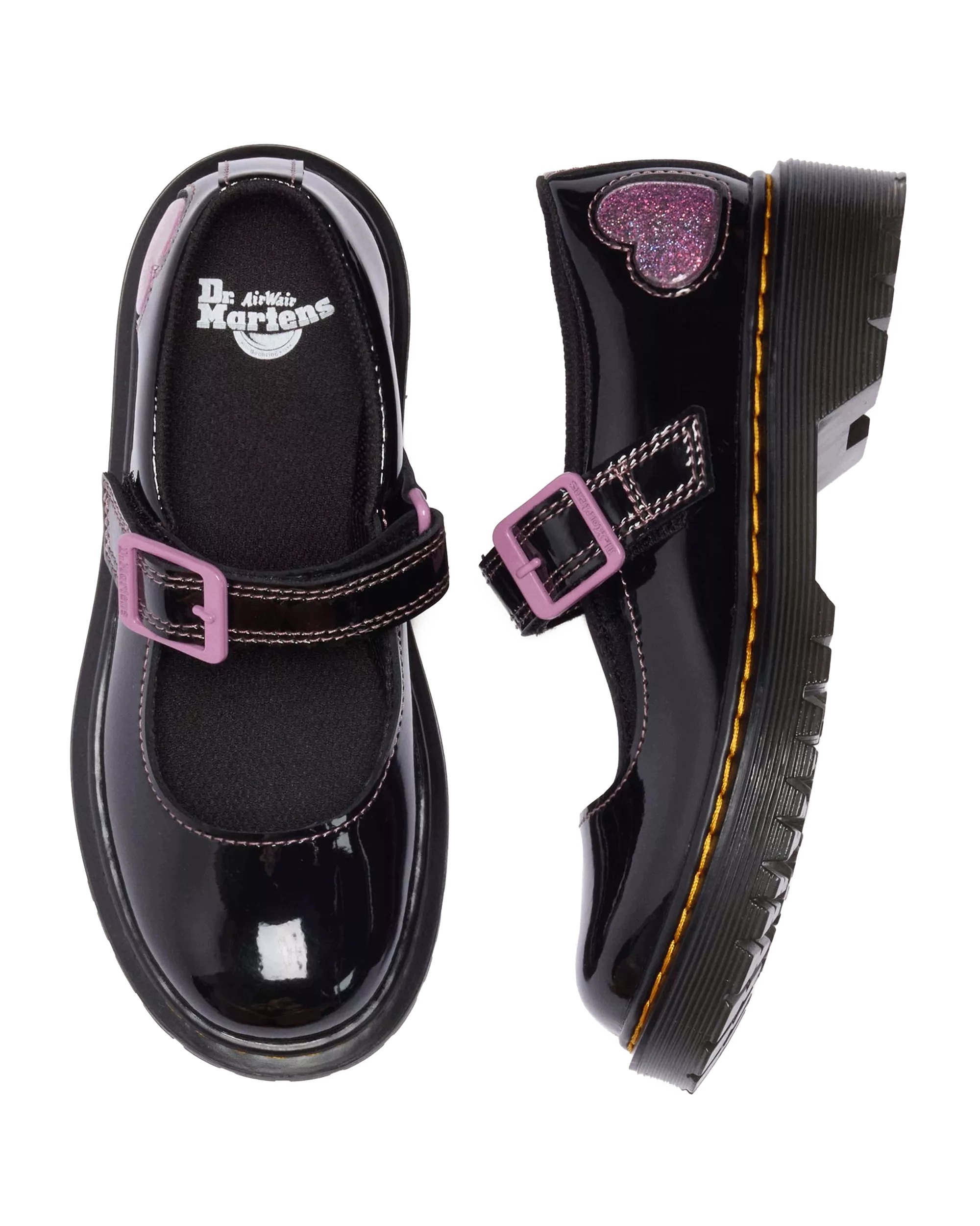 Dr. Martens Junior Mary Jane Bex Buty Dziecięce Lakierowane Czarne 36 - obrazek 3