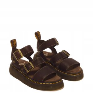 Dr. Martens Gryphon Quad Grizzly Sandały Skórzane Platforma Brązowe r.41