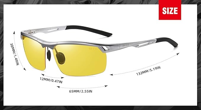 Okulary przeciwsłoneczne męskie polaryzacyjne sport metal srebrne - obrazek 2