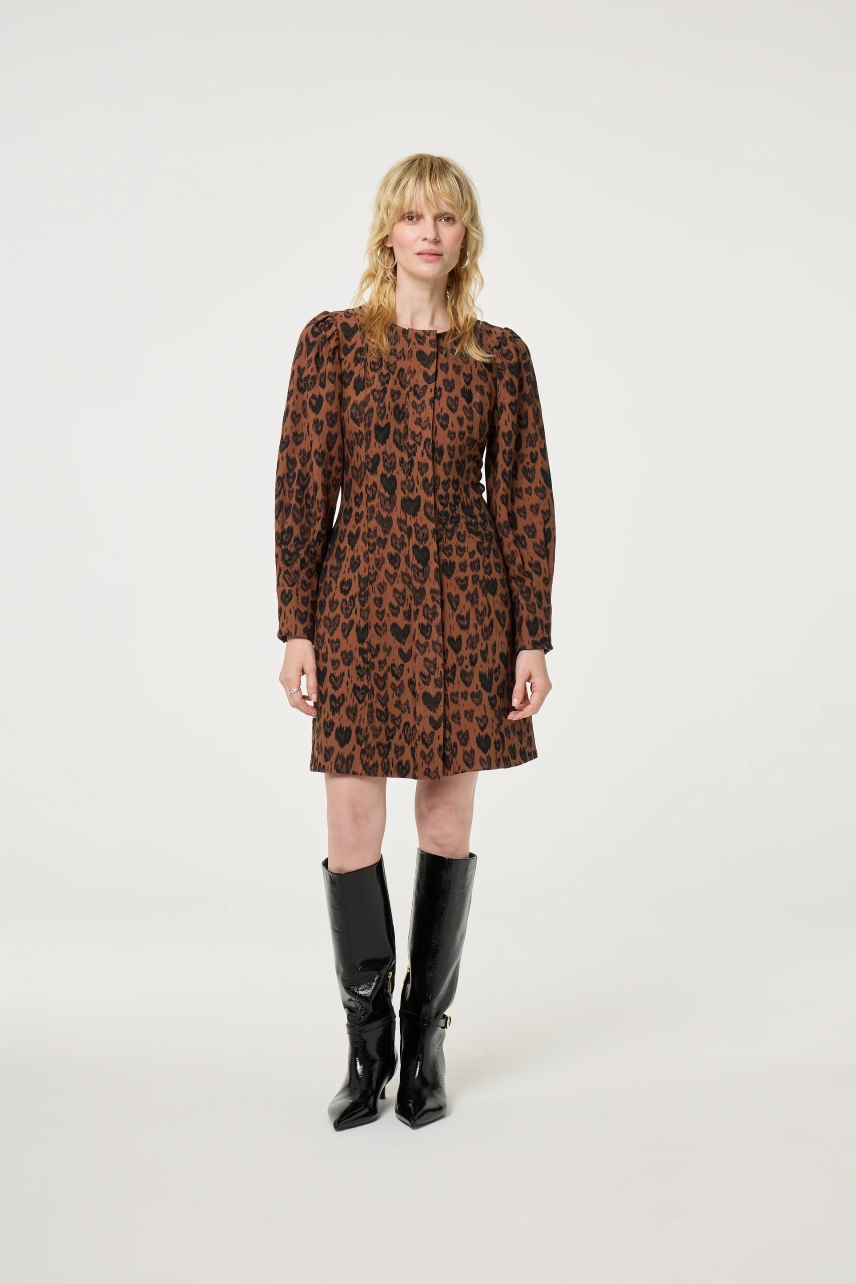 Fabienne Chapot Reese Dress Burnt Sugar/Black | sukienka damska 42 - obrazek 3