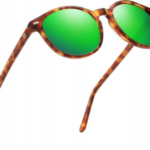 DUCO Damskie Okulary Polaryzacyjne Retro Okrągłe UV400 DC1230
