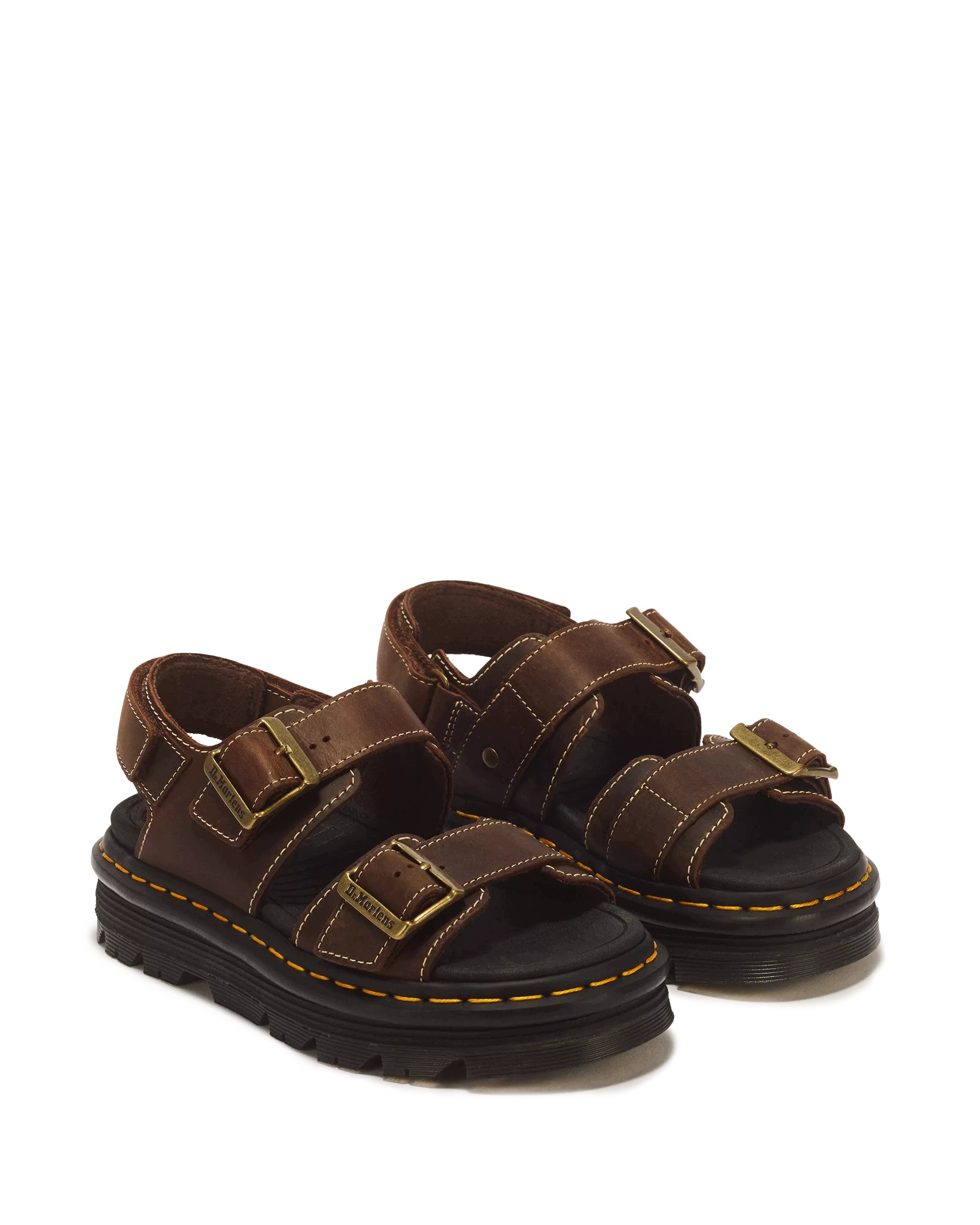 Dr. Martens Zebzag Crazy Horse 43667200 Sandały Unisex Skórzane Brązowe r41 - obrazek 5