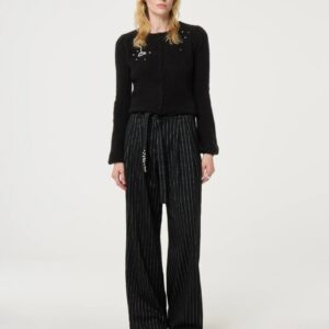 Fabienne Chapot Sarah Cardigan czarny kardigan S alpaka merino elegancki