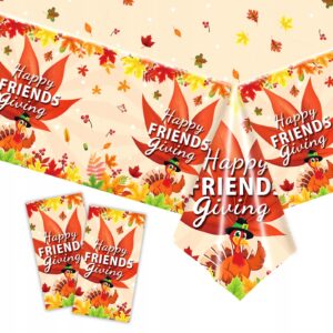 2* Obrus Jesienny Happy Friendsgiving 274x137 cm Dekoracja Stołu Thanksgiv