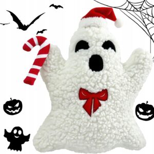 Maskotka pluszak poduszka pluszowa kształt ducha na Halloween miękka biała