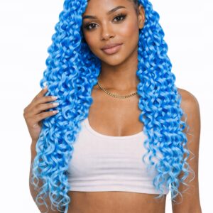 Włosy do zaplatania Deep Wave Braids NIEBIESKIE W16 40 cm 100 g
