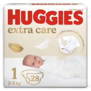 Pieluszki Huggies Extra Care Rozmiar 1 28 szt.