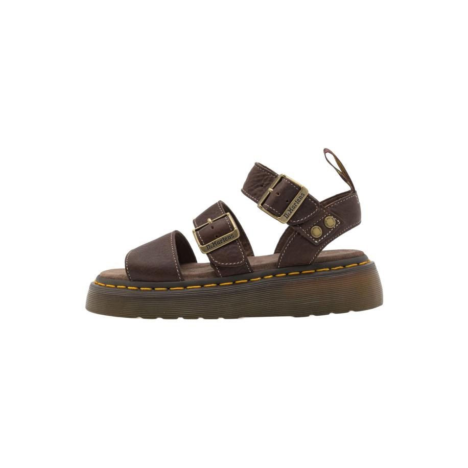 Dr. Martens Gryphon Quad Grizzly Sandały Skórzane Platforma Brązowe r.37 - obrazek 2