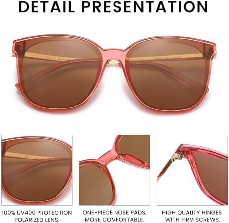Okulary przeciwsłoneczne DUCO polaryzacją , modne lustrzane okulary retro - obrazek 2
