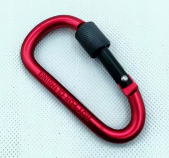 ALUMINIOWY KARABIŃCZYK ZACZEP METALOWY D-RING TURYSTYCZNY HAK - obrazek 3