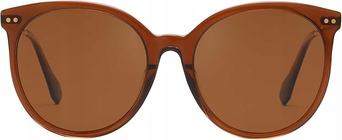 DUCO Damskie Okulary Retro Polaryzacyjne UV400 Vintage Okrągłe