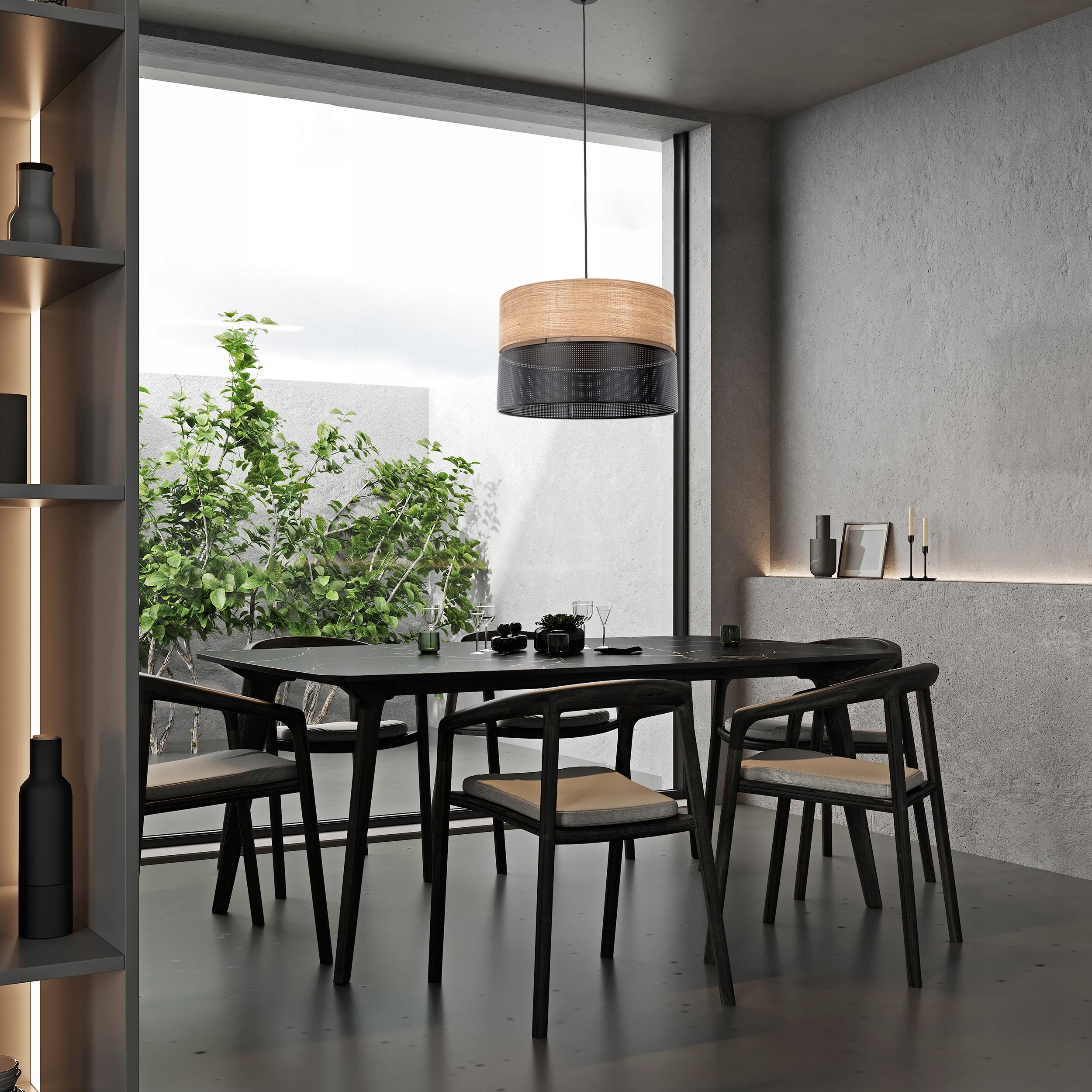 KINKIET LAMPA ŚCIENNA TK LIGHTING NICOL 6539 CZARNY DĄB E27 40W - obrazek 8