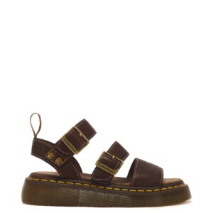 Dr. Martens Gryphon Quad Grizzly Sandały Unisex Skórzane Brązowe Rozmiar 42