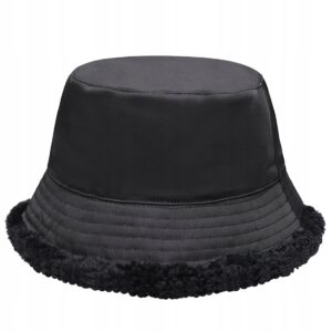Kapelusz Bucket Hat Zimowy Czarny Wodoodporny Ciepły XL Harssidanzar