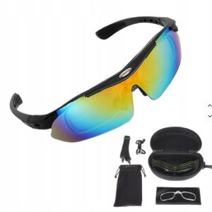 Okulary rowerowe FreeFox polaryzacja UV400 5 szkieł zestaw sport