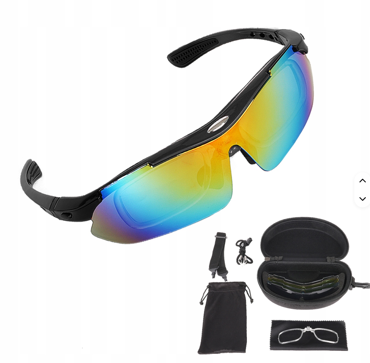 Okulary rowerowe FreeFox polaryzacja UV400 5 szkieł zestaw sport