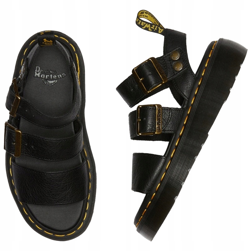 DR. MARTENS GRYPHON QUAD PLATFORM BLACK PISA SANDAŁY r. 41 - obrazek 2