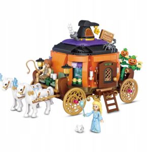 LOZ 1134 Klocki Konstrukcyjne 839 el. Dyniowy Wóz Halloween Prezent