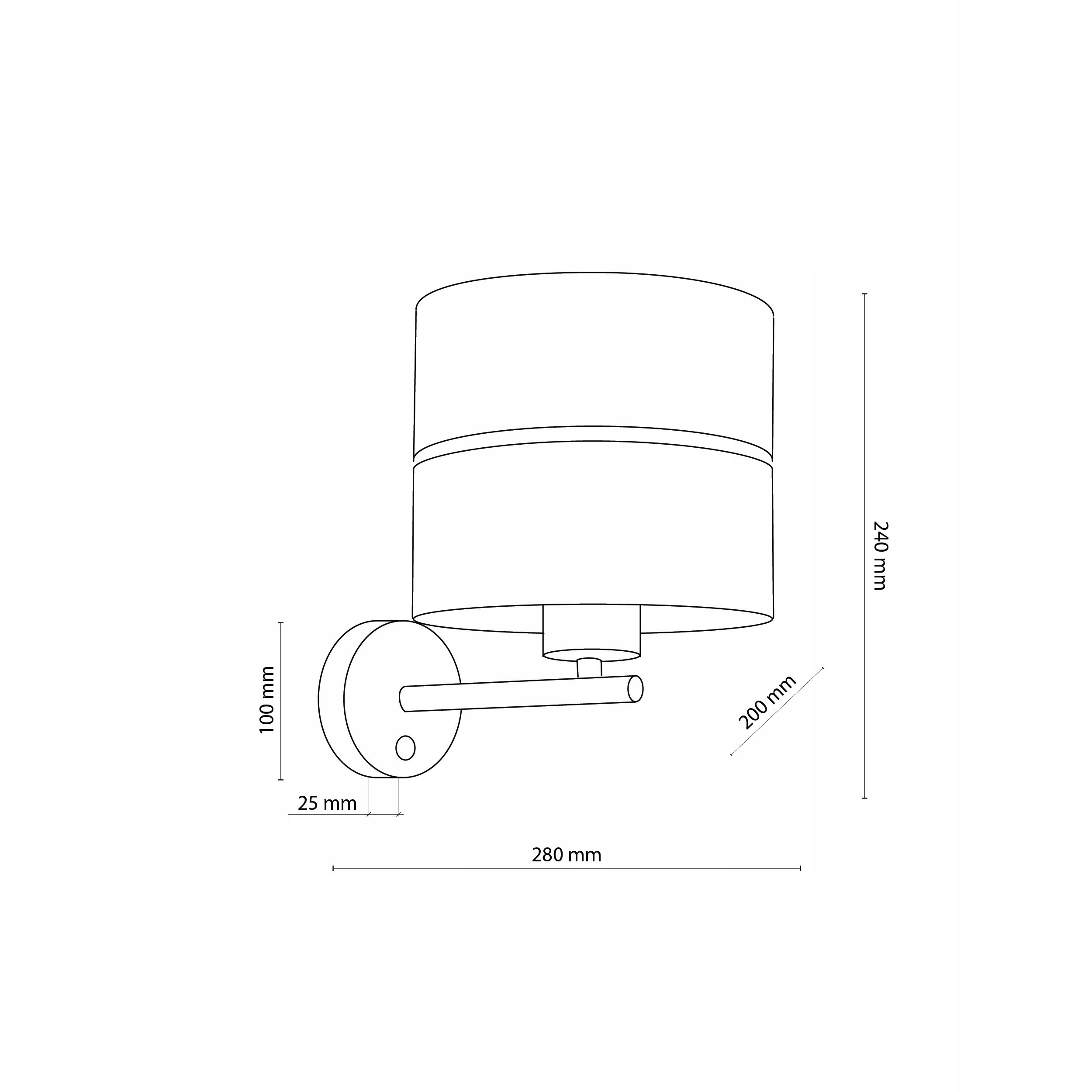 KINKIET LAMPA ŚCIENNA TK LIGHTING NICOL 6539 CZARNY DĄB E27 40W - obrazek 5