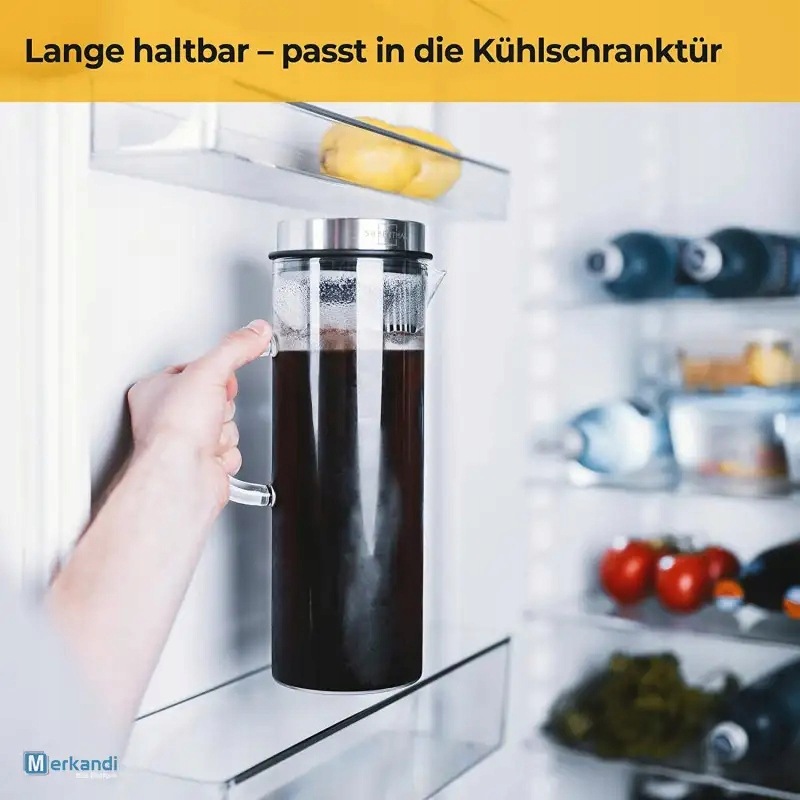 SILBERTHAL Karafka Szklana Cold Brew 1,3L Dzbanek do Kawy Herbaty z Filtrem - obrazek 6