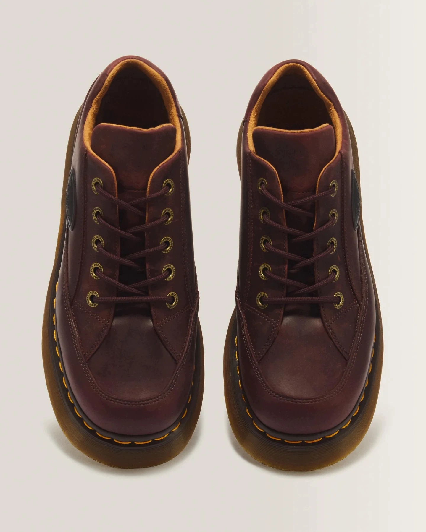 Dr. Martens Buzz 5 Eye Crazy Horse Półbuty Skórzane Cherry Red r.37 - obrazek 6