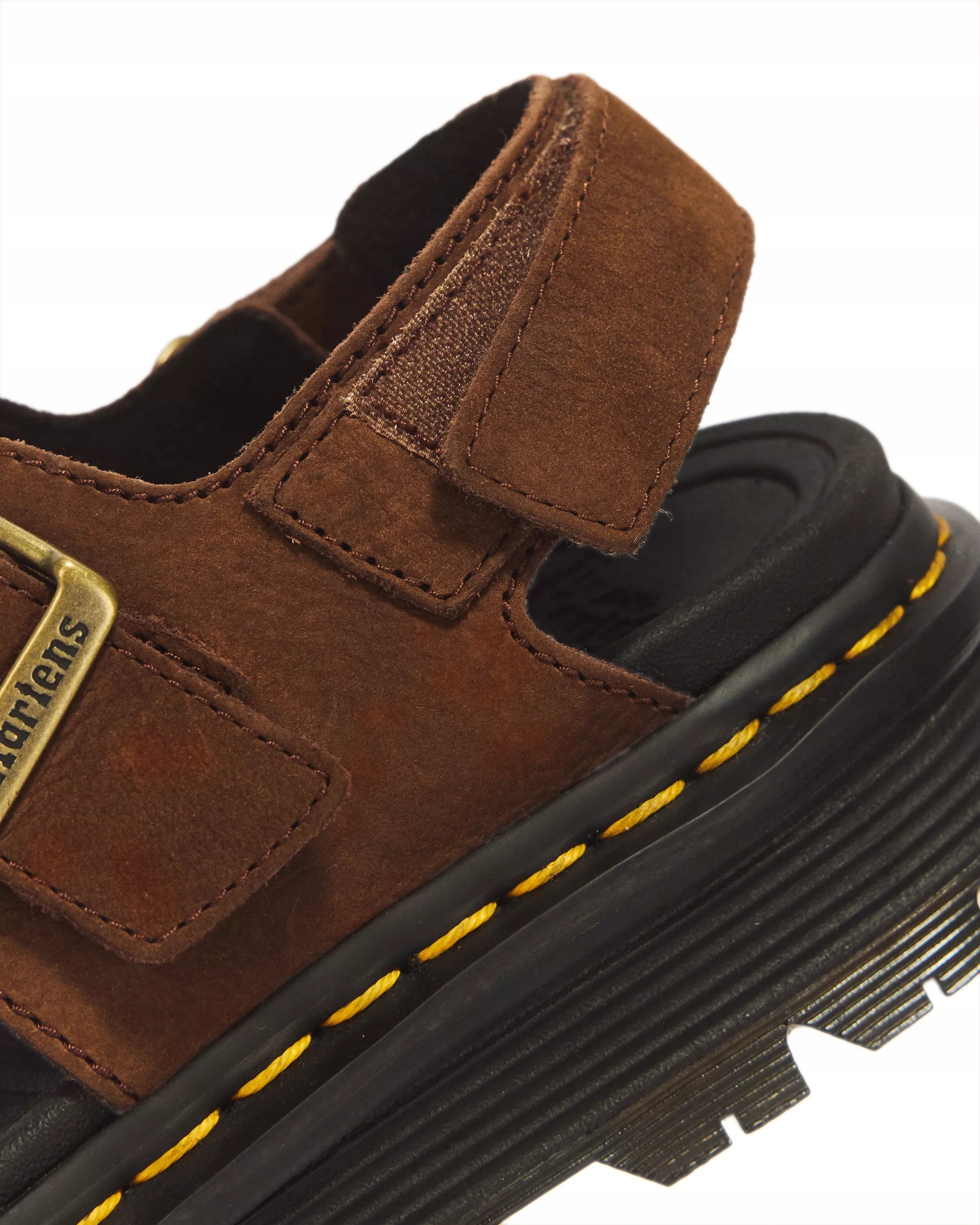 Dr. Martens Zebzag Nubuck 42853200 Sandały Skórzane Brązowe rozmiar 37 - obrazek 3