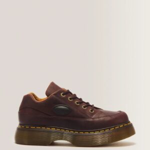 Dr. Martens Buzz 5 Eye Crazy Horse Półbuty Skórzane Cherry Red r.37