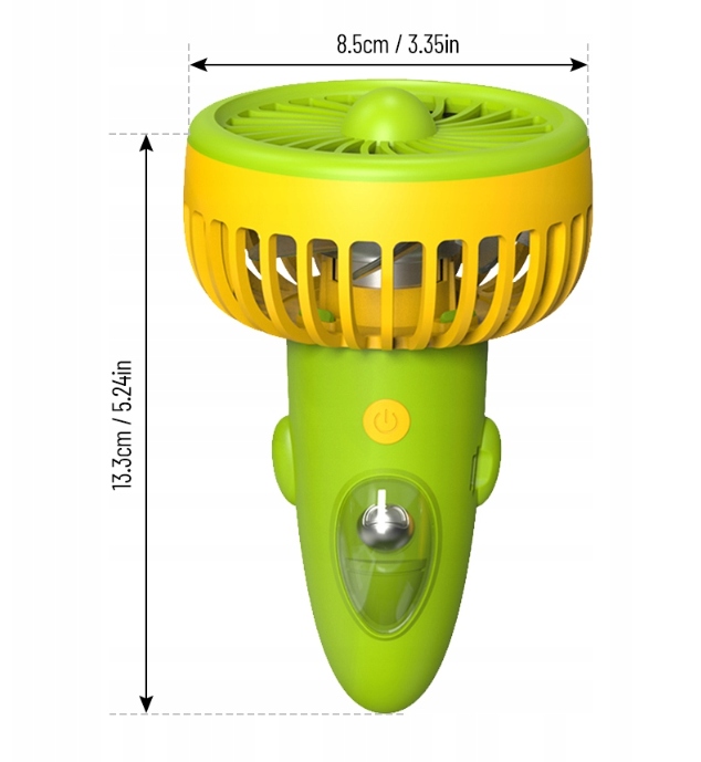 Portable Fan Cooling Airflow 1200mAh USB - obrazek 5