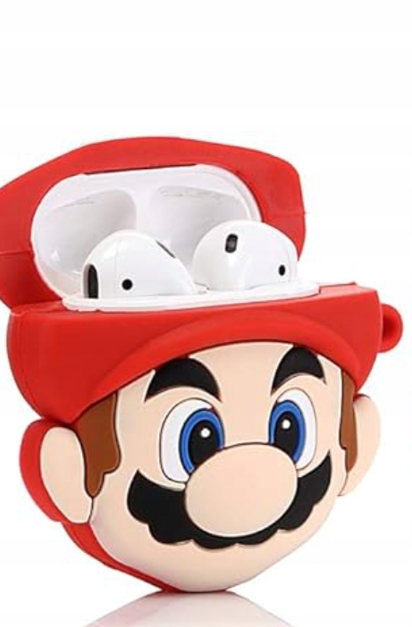 Silikonowe etui Kompatybilne z Airpods 1 i 2 Super Mario