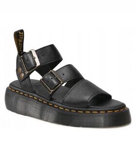 DR. MARTENS GRYPHON QUAD PLATFORM BLACK PISA SANDAŁY r. 41