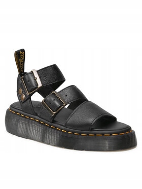 DR. MARTENS GRYPHON QUAD PLATFORM BLACK PISA SANDAŁY r. 41