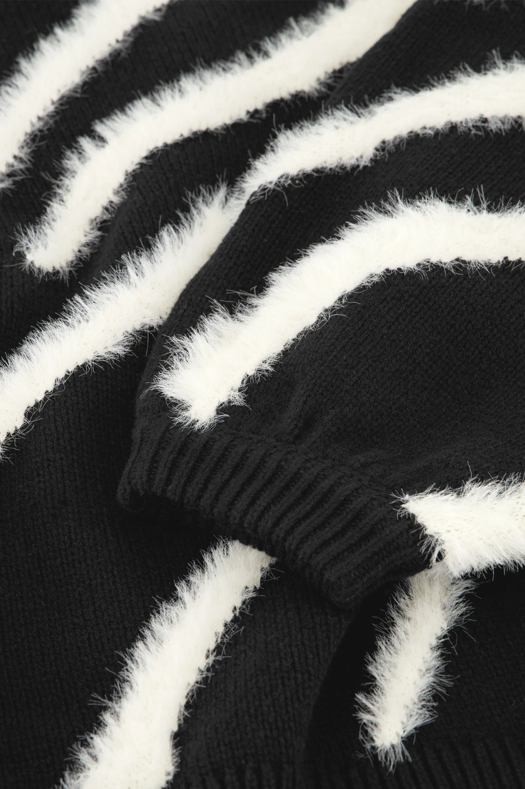Fabienne Chapot Zebra Pullover Black sweter damski roz M nowy - obrazek 4