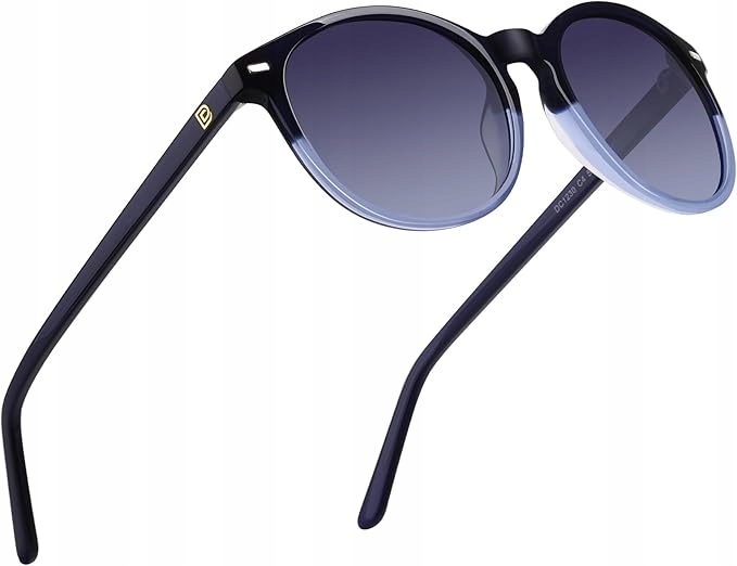 DUCO Damskie Okulary Polaryzacyjne Retro Okrągłe UV400