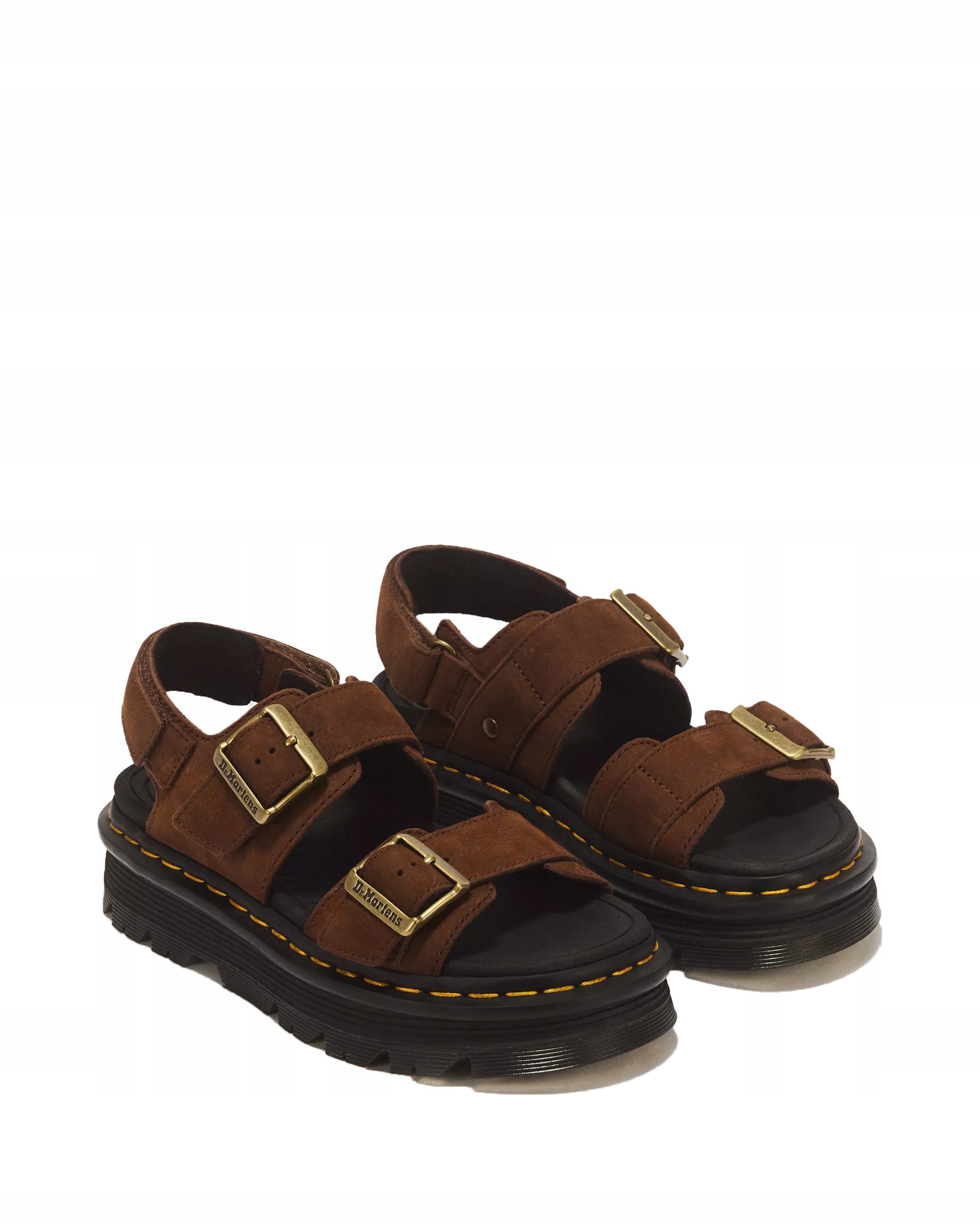 Dr. Martens Zebzag Nubuck 42853200 Sandały Skórzane Brązowe rozmiar 37 - obrazek 5