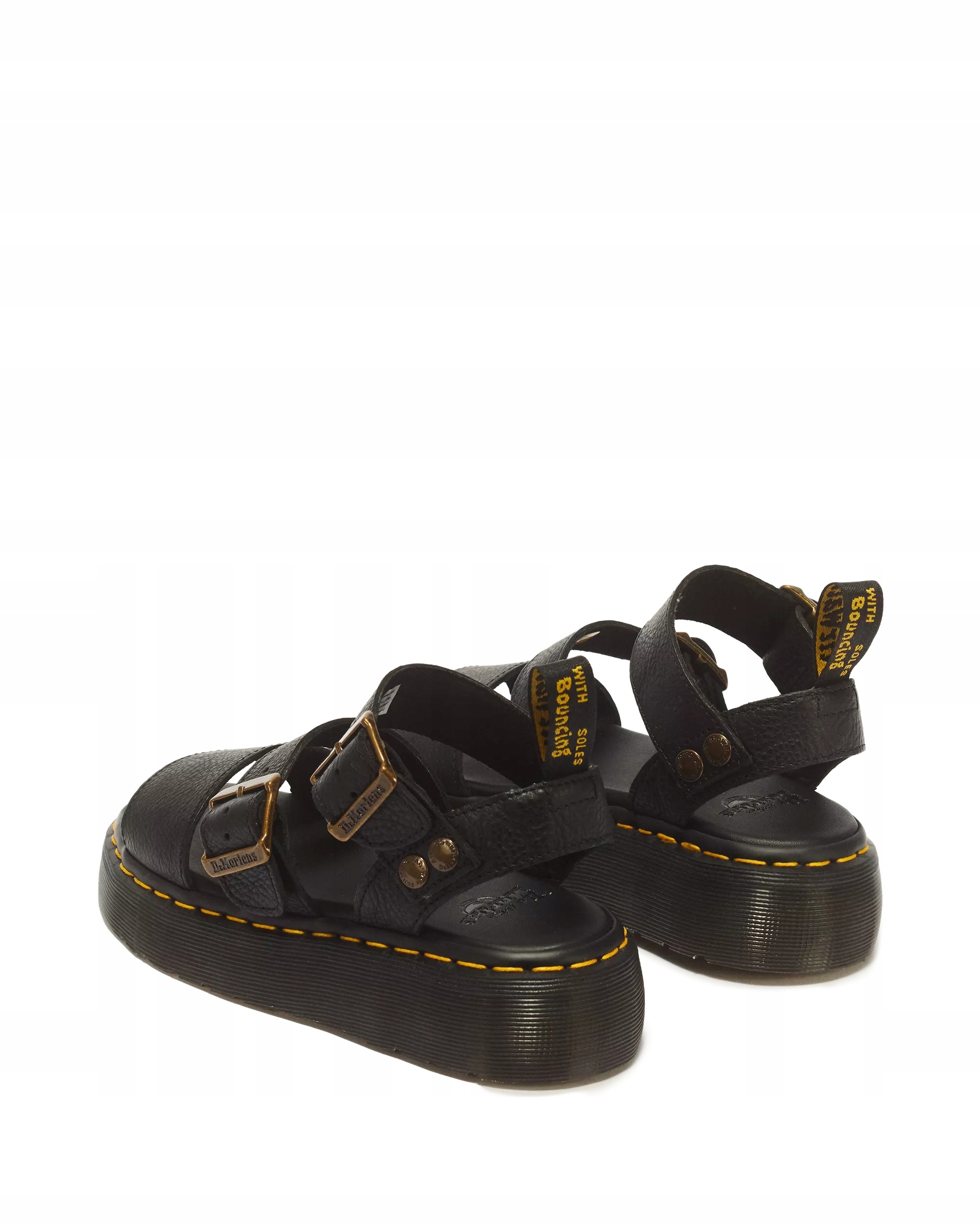 Dr. Martens Gryphon Quad Pisa 25720001 Sandały Skórzane Czarne rozmiar 37 - obrazek 6
