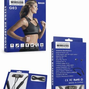 Słuchawki Bezprzewodowe Bluetooth 5.0 Sportowe Stereo Bass z Mikrofonem G03