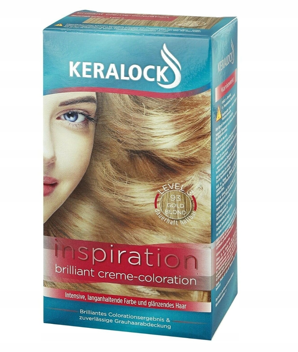 Farba do włosów Keralock 93 Złoty Blond 135 ml trwała krem rozjaśniająca