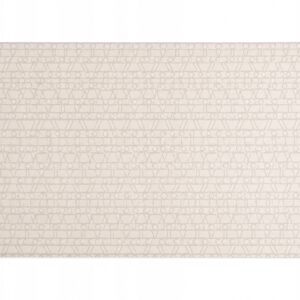 Obrus Żakardowy Beżowy 137x274 cm Prostokątny Elegancki Wzór
