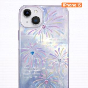Etui iPhone 15 Pro Max przezroczyste brokatowe fajerwerki case plecki