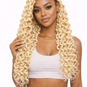 Włosy do zaplatania Deep Wave Braids W8 jasny blond 40 cm 100 g