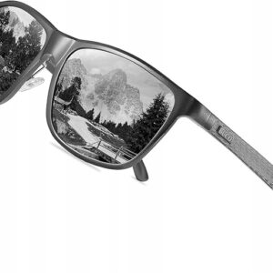 DUCO Męskie Okulary Polaryzacyjne UV400 Pilotki Retro 3025K