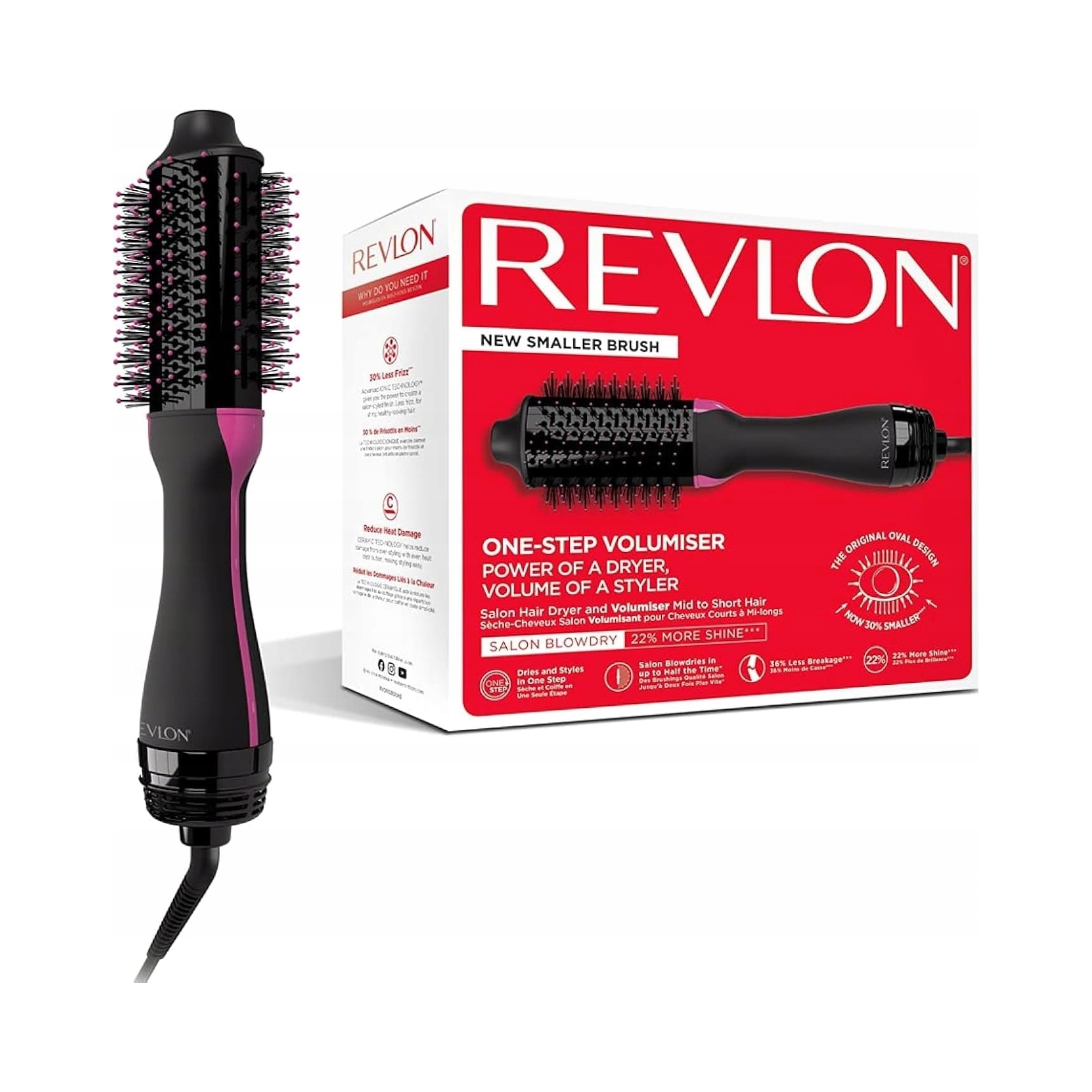 Lokówko-suszarka do włosów Revlon czarna nadaje objętości jonizacja