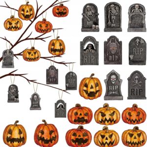 POPOYU Dekoracje Halloween Zawieszki Dynie Nagrobki Ozdoby na Halloween