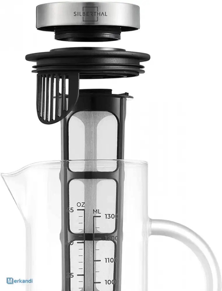 SILBERTHAL Karafka Szklana Cold Brew 1,3L Dzbanek do Kawy Herbaty z Filtrem - obrazek 4