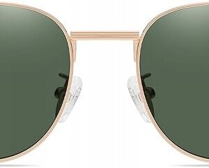 DUCO Okulary Przeciwsłoneczne Retro Polar UV400 Metalowe Unisex