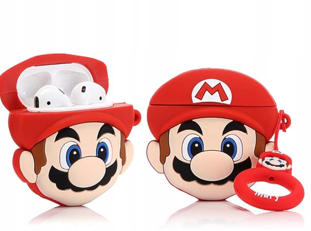 Silikonowe etui Kompatybilne z Airpods 1 i 2 Super Mario - obrazek 2
